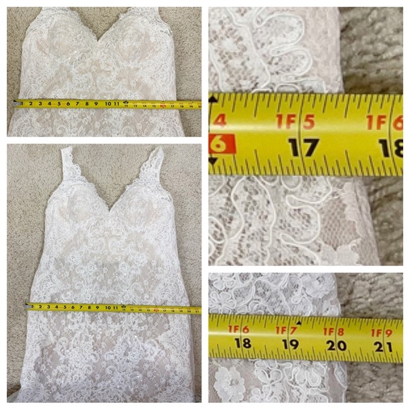 oleg cassini lace trumpet wedding dress - Picture 12 of 16